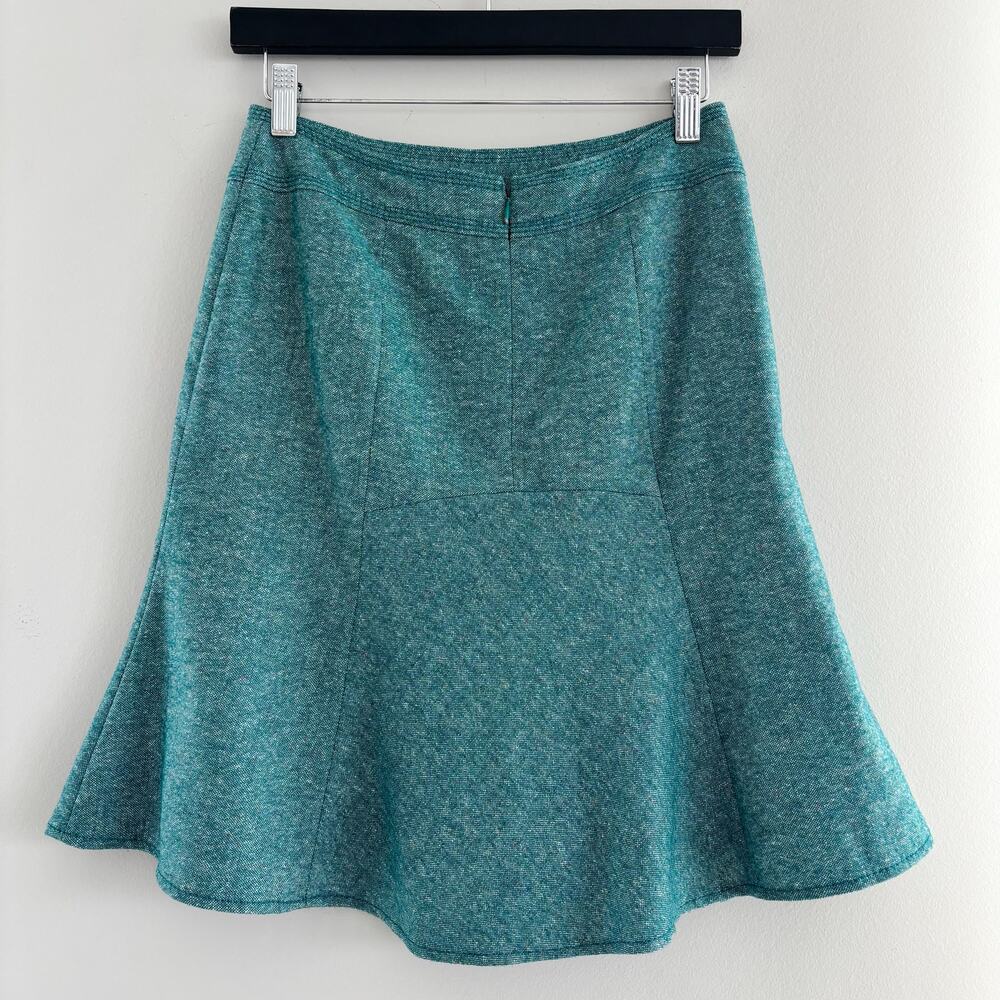 Ann Taylor LOFT Wool Silk Blend Tweed Skirt A Line Women's Petite Size 0 - Picture 2 of 6